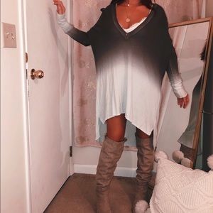 UO Pins and Needles Blue Ombré dip dye Sweater